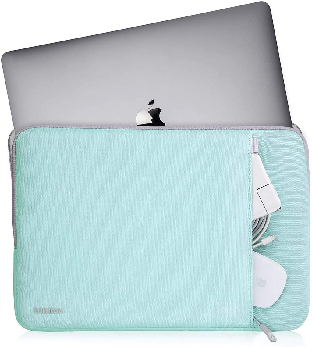 túi chống sốc macbook m1 màu xanh nhạt tomtoc a13
