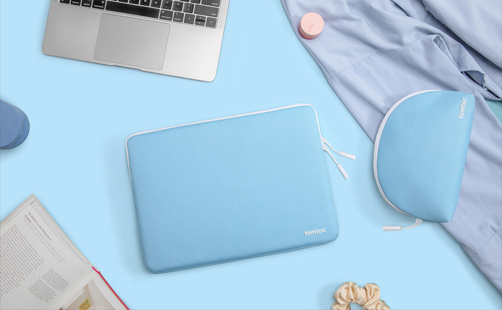túi chống sốc macbook tomtoc kèm túi phụ kiện màu blue