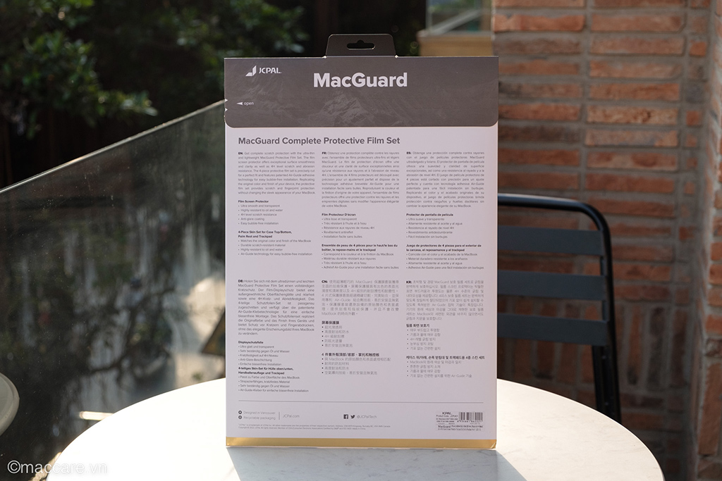 mặt sau bộ dán jcpal macguard 5in1 macbook pro 14inch, 16inch gray