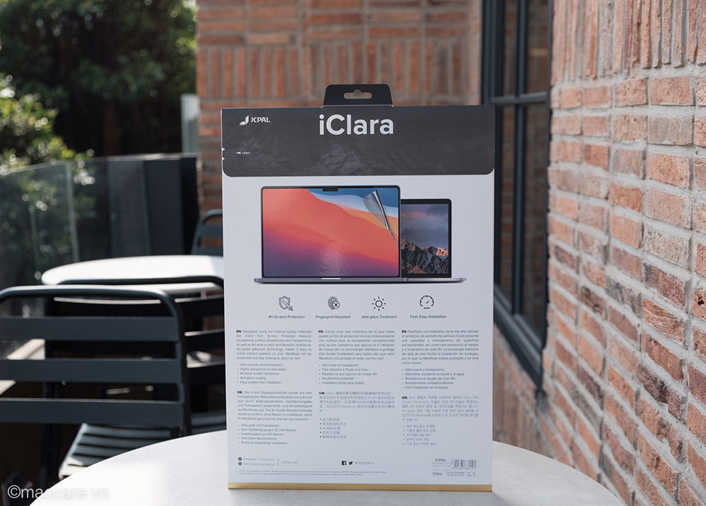 miếng dán màn hình macbook pro 16inch m1, m2 jcpal iclara