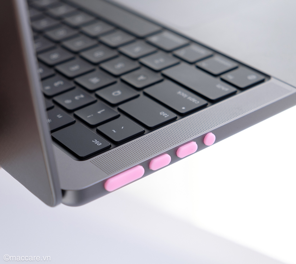 bộ bảo vệ cổng kết nối macbook m1, m2 màu hồng