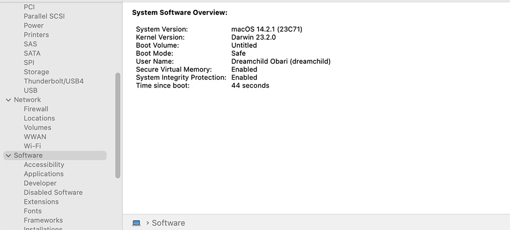 macbook chế độ safe mode