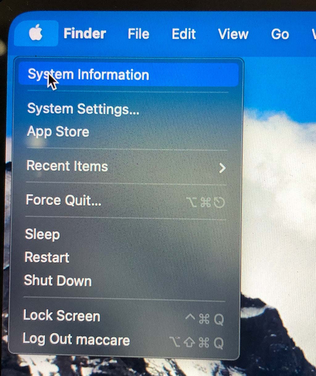 system information macos