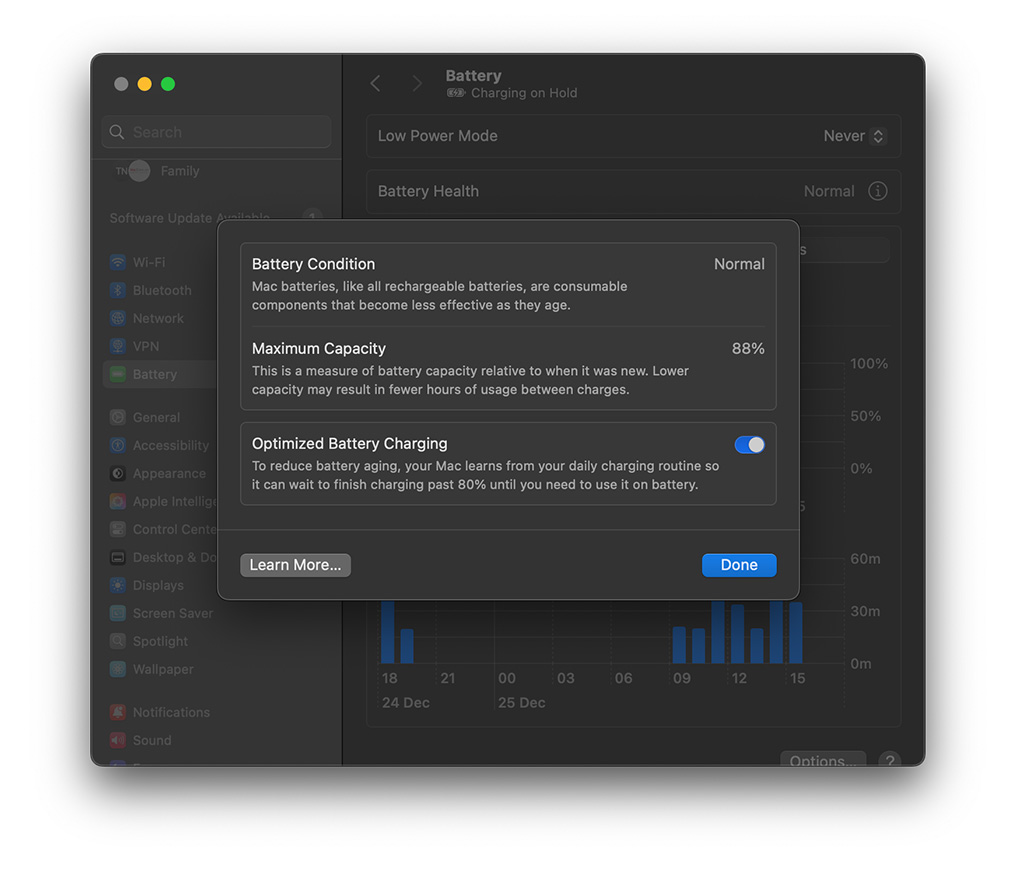 optimized battery charging macbook pro 14inch