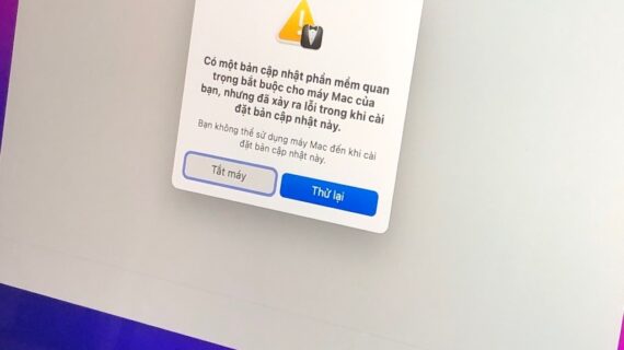 Lỗi “có một bản cập nhật phần mềm quan trọng bắt buộc cho máy mac của bạn”
